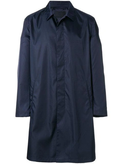Shop Prada Lightweight Coat - Blue