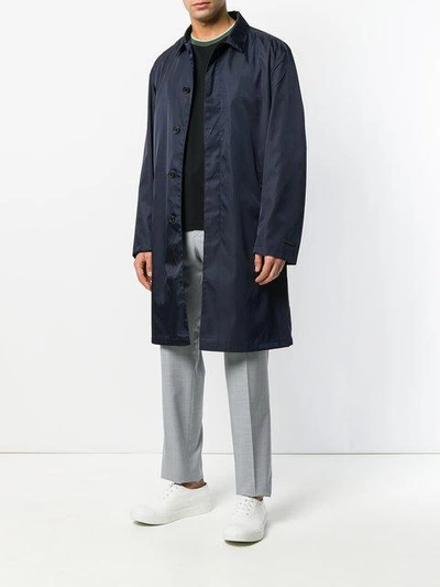 Shop Prada Lightweight Coat - Blue