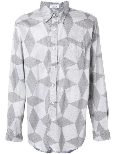 Shop Engineered Garments Abstract Pattern Shirt In Grey