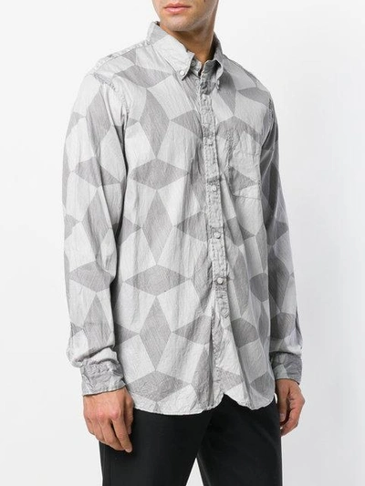 Shop Engineered Garments Abstract Pattern Shirt In Grey