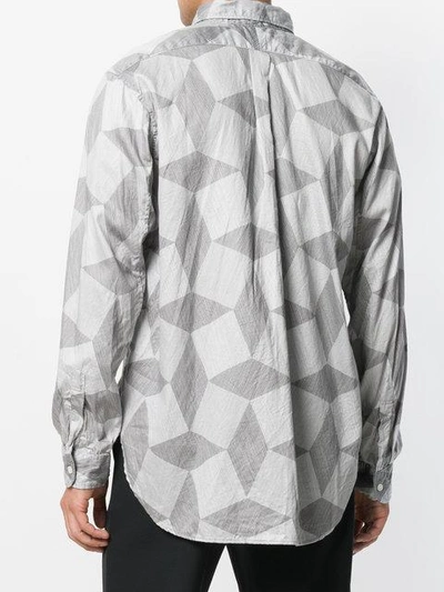 Shop Engineered Garments Abstract Pattern Shirt In Grey