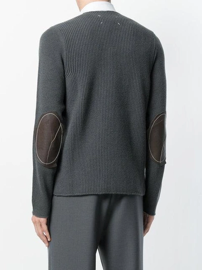 Shop Maison Margiela Fine Knit Sweater - Grey