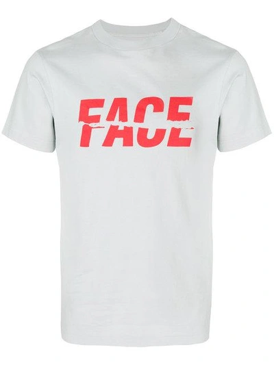 Shop Facetasm Logo Print T-shirt In Grey