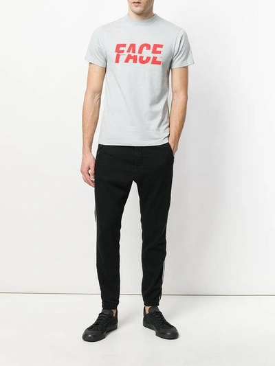 Shop Facetasm Logo Print T-shirt In Grey