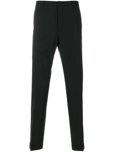 Shop Prada Slim-fit Trousers - Black
