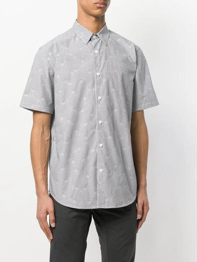 Shop Theory Striped Shirt In Grey