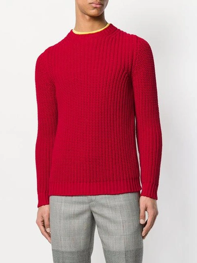 Shop Mp Massimo Piombo Ribbed In Red