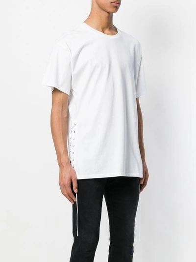 Shop Faith Connexion Lace-up T-shirt In White