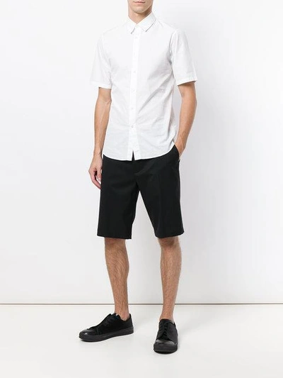 Shop Helmut Lang Cut Out Tailored Shorts In Black