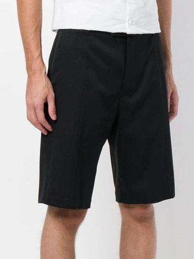 Shop Helmut Lang Cut Out Tailored Shorts In Black