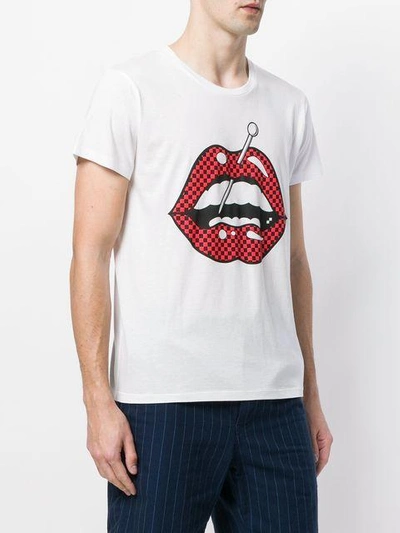 Shop Herman Lip Print T-shirt - White