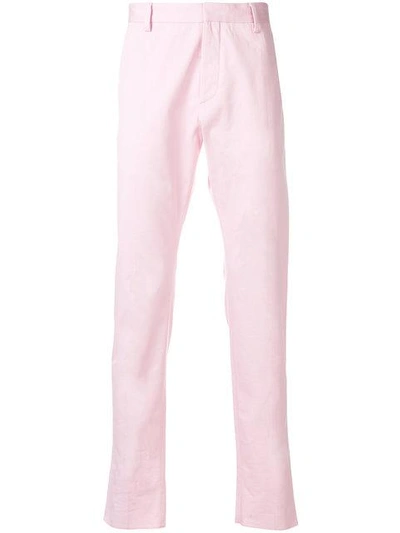 Shop Dsquared2 Classic Chinos - Pink & Purple