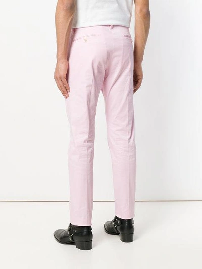 Shop Dsquared2 Classic Chinos - Pink & Purple