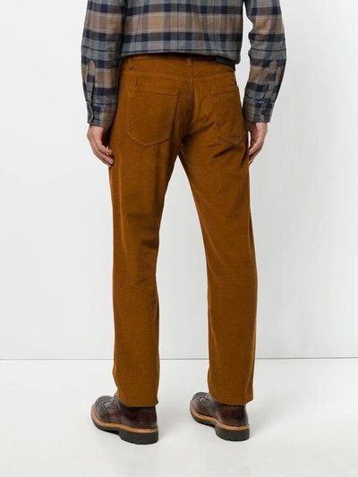 Shop Prada Bootcut Corduroy Trousers - Brown