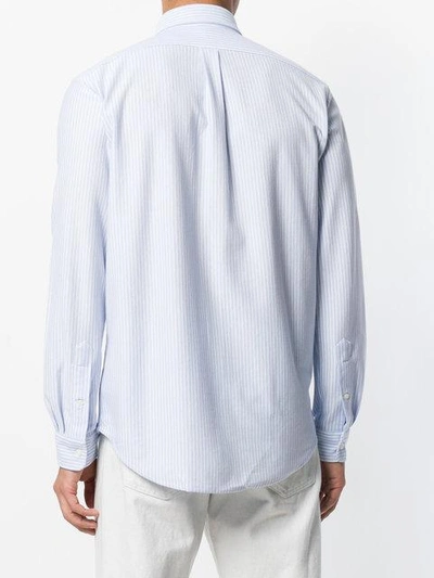 Shop Polo Ralph Lauren Striped Button Down Shirt In Blue