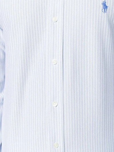 Shop Polo Ralph Lauren Striped Button Down Shirt In Blue