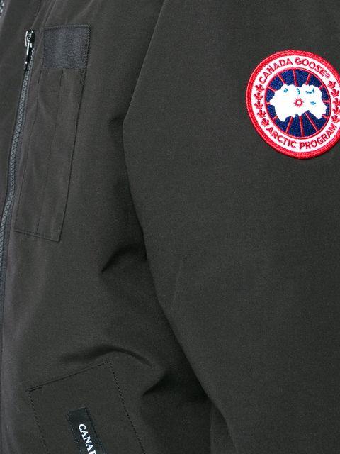 Canada Goose Appliqué Hooded Jacket In Black | ModeSens