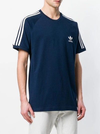 Shop Adidas Originals Adidas  3-stripes T-shirt - Blue