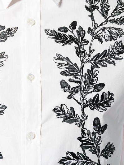 Shop Alexander Mcqueen Floral Embroidered Shirt