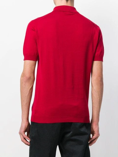 Shop John Smedley Adrian Polo Shirt - Red