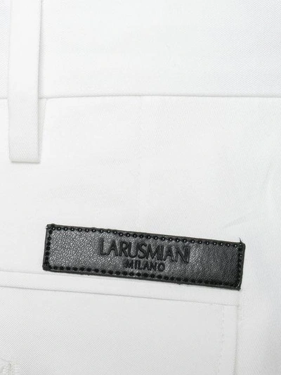 Shop Larusmiani Straight-leg Trousers - White