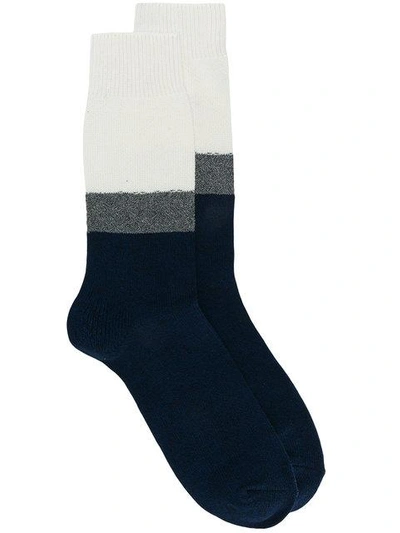 Shop Necessary Anywhere Colour Block Socks  In Navy/gray