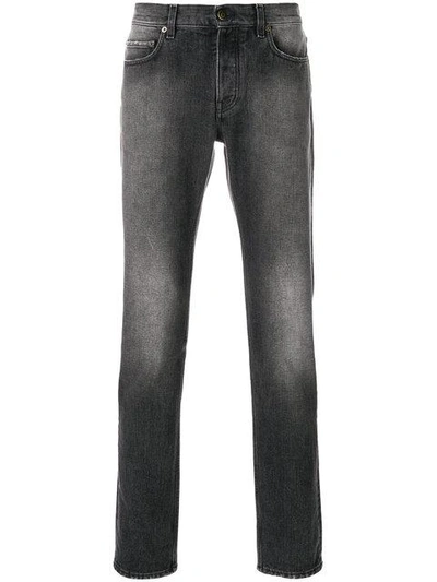 Shop Harmony Paris Faded Straight-leg Jeans In Grey