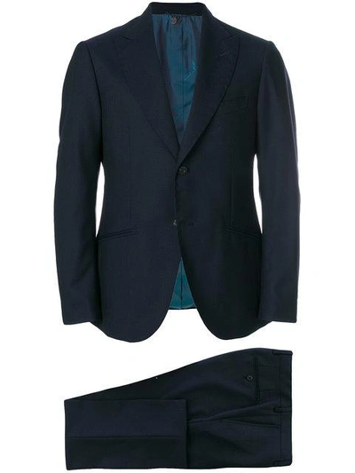 Shop Maurizio Miri Slim Suit - Blue