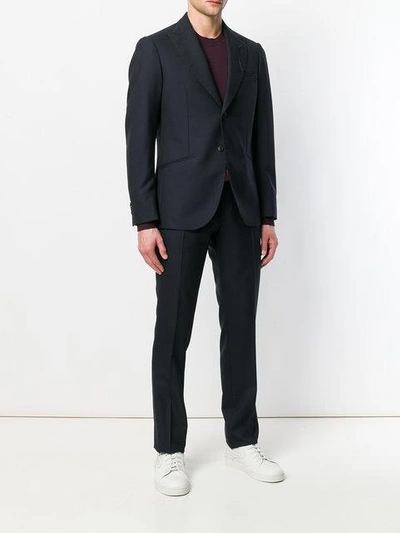 Shop Maurizio Miri Slim Suit - Blue