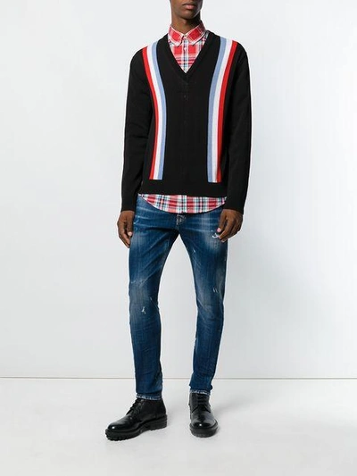 Shop Dsquared2 Web Striped Cardigan