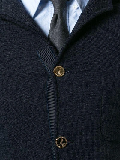 Shop Thom Browne Double-knit Wool Sport Coat In 415 Navy