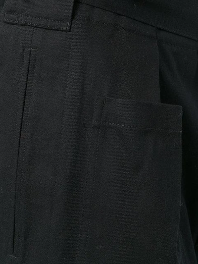 Shop Jil Sander Belted Trousers In Black