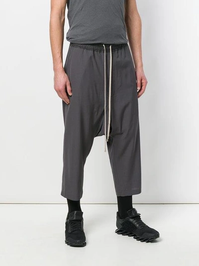 Shop Rick Owens Drop-crotch Trousers