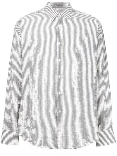 Shop Vangher Broken Striped Shirt In Blue