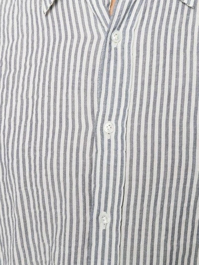 Shop Vangher Broken Striped Shirt In Blue