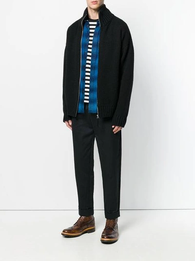 Shop Laneus Lust For Life Cashmere Cardigan In Black