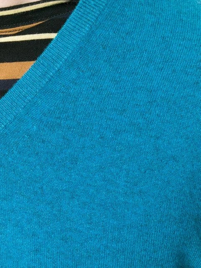 Shop N•peal V-neck Sweater In Blue