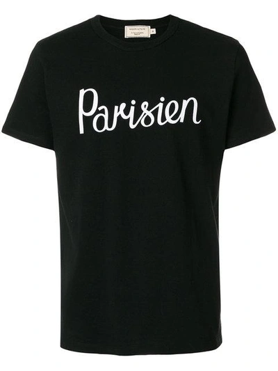 Shop Maison Kitsuné Parisien T-shirt In Black