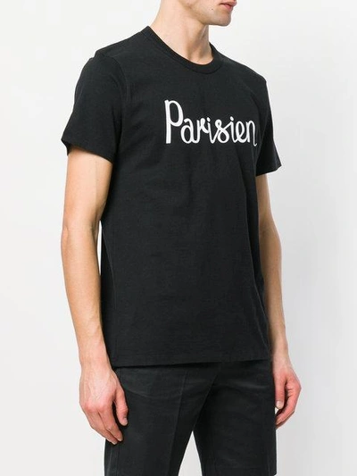Shop Maison Kitsuné Parisien T-shirt In Black