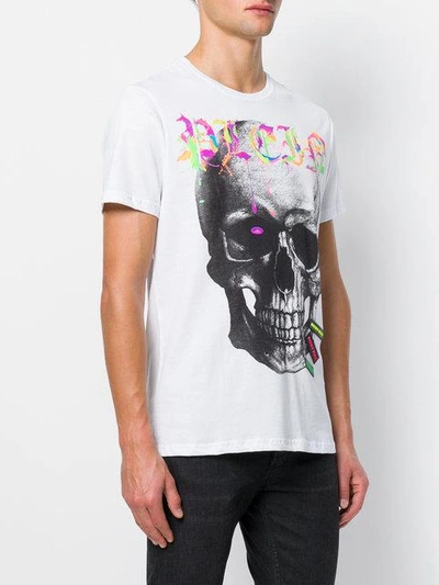 Shop Philipp Plein Skull Print T-shirt - White