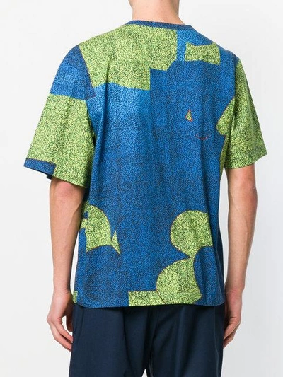 Shop Marni Patterned T-shirt - Blue