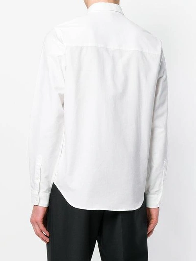 Shop Ami Alexandre Mattiussi Button-down Smiley Patch Shirt In White