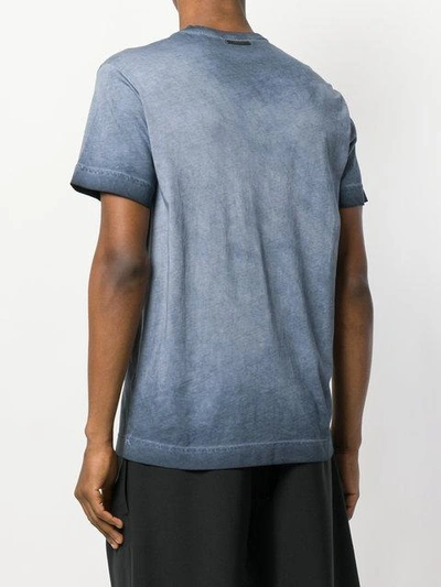 Shop Diesel Black Gold Crew Neck Ombré T In Blue