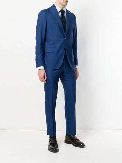 Shop Lardini Single Breasted Suit In Blue