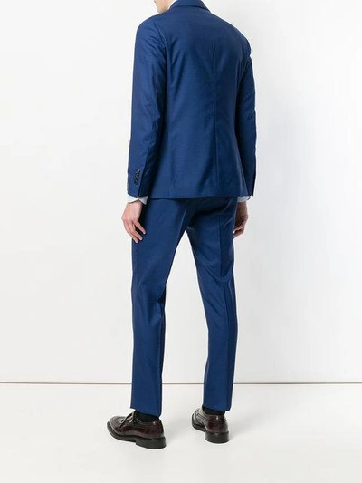 Shop Lardini Single Breasted Suit In Blue