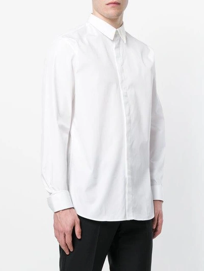 Shop Givenchy Graphic Collar Shirt In White