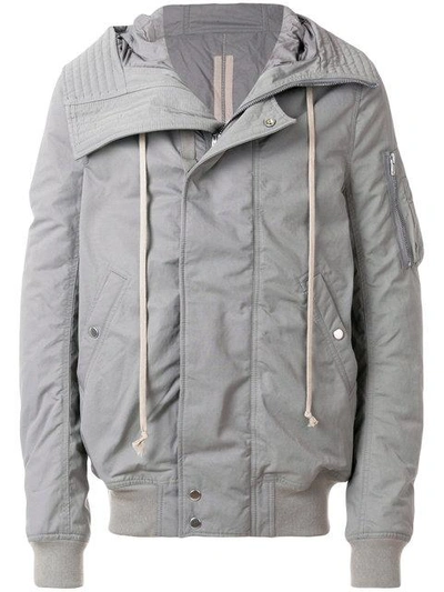 Shop Rick Owens Drkshdw Hooded Jacket - Grey