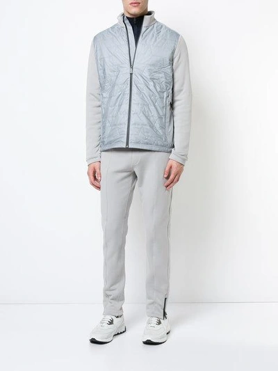 Shop Aztech Mountain Quilted Zipped Jumper In Grey