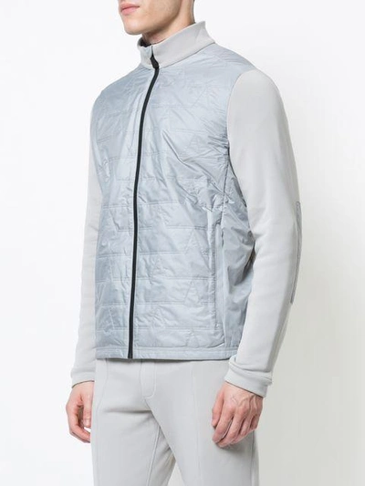 Shop Aztech Mountain Quilted Zipped Jumper In Grey