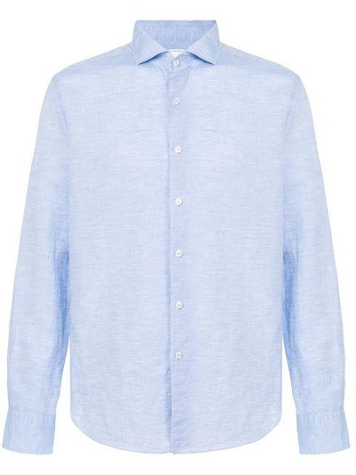 Shop Xacus Long Sleeve Shirt - Blue